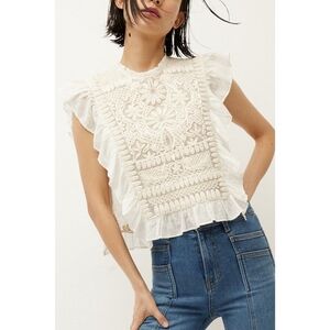 Joie Lace Embroidered Top